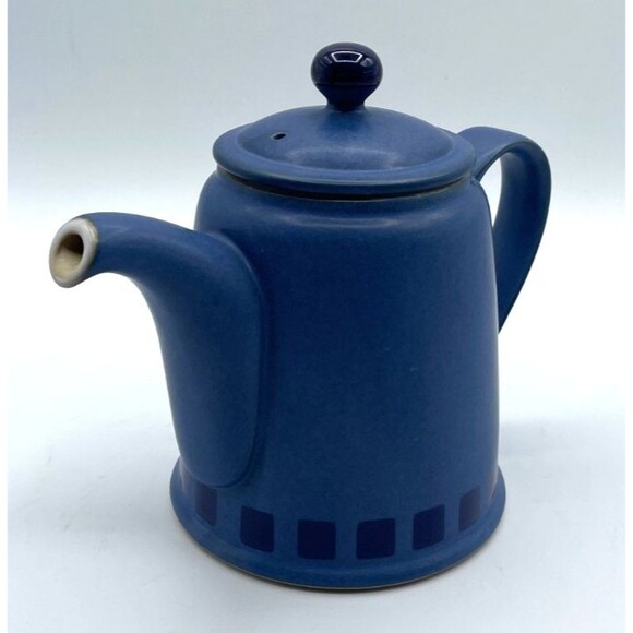 Denby Reflex Blue Teapot with Lid 4 Cup Made in England Retired Handcrafted - Picture 4 of 9